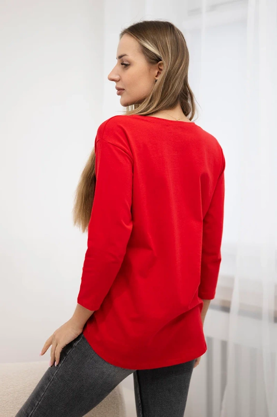 Blouse with print Superior red