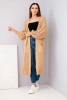 Sweater long cardigan camel