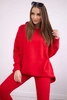 Cotton set insulated sweatshirt + leggings red