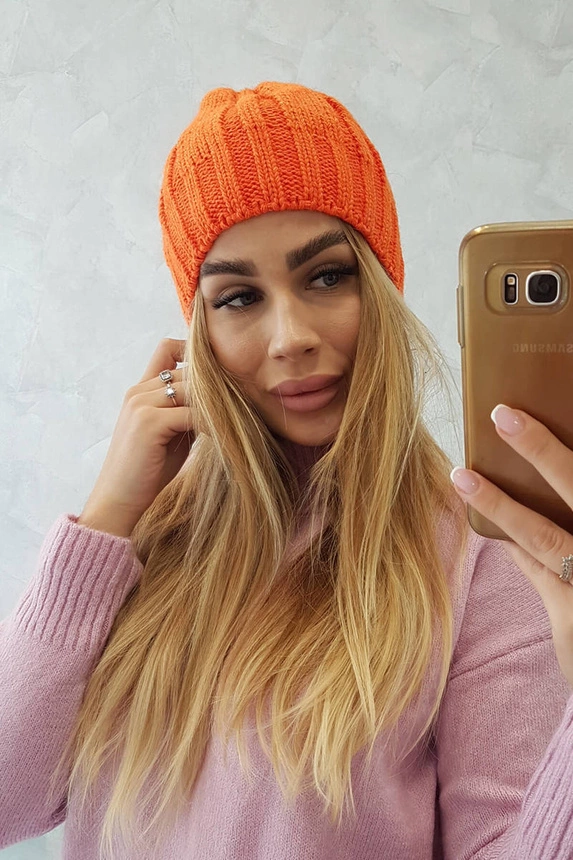 Fleecová čepice Ida K320 oranžová