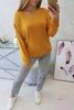 Sweater with V neckline mustard