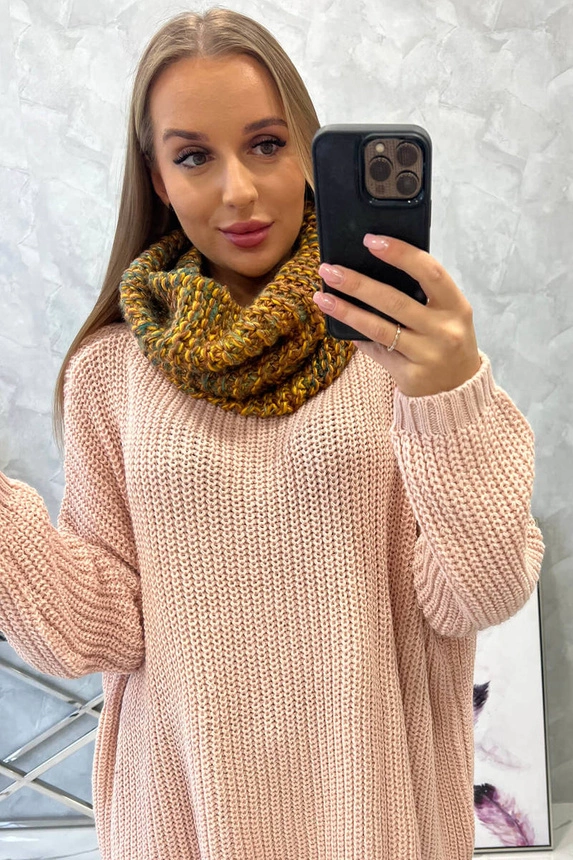 KN16 Senfgelber Snood für Frauen