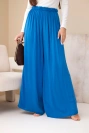 Damenhose aus Viskose weit mit Gummizug in der Taille cornflowerblau
