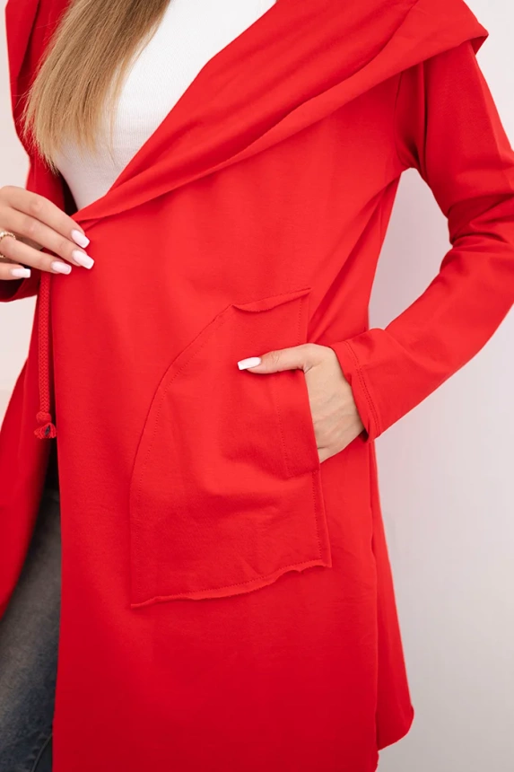 Cape with a loose hood red