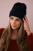 Cap with turn up Marzena K206 navy blue