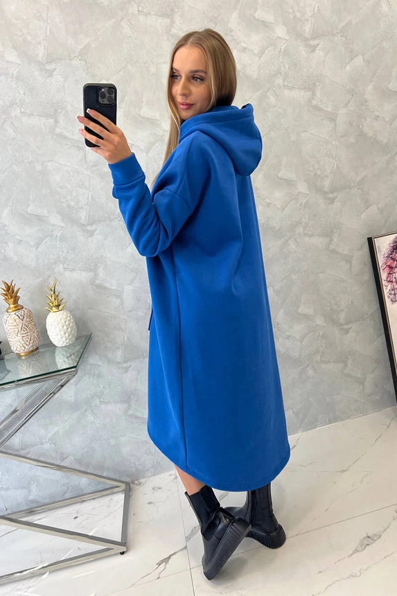 Isoliertes Kleid mit Kapuze kornblumenblau