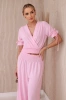 Two-piece set of trousers blouse light pink