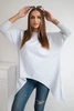 Oversize-Bluse hellgrau