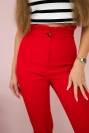 Rote Bundfaltenhose