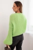 Damenpullover aus Mohair mit Puffärmeln hellgrün