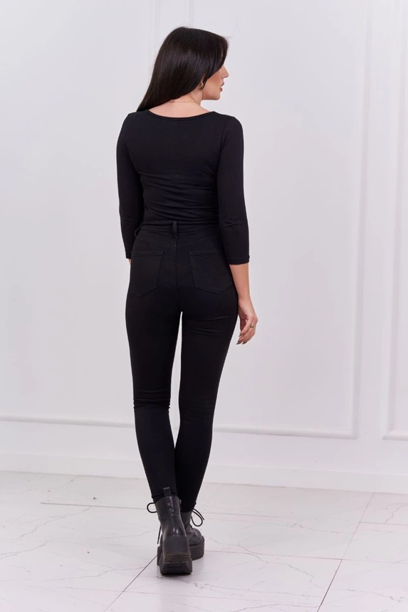 Bodysuit mit Pistolenmuster schwarz