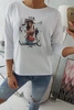 Blouse with print Original white