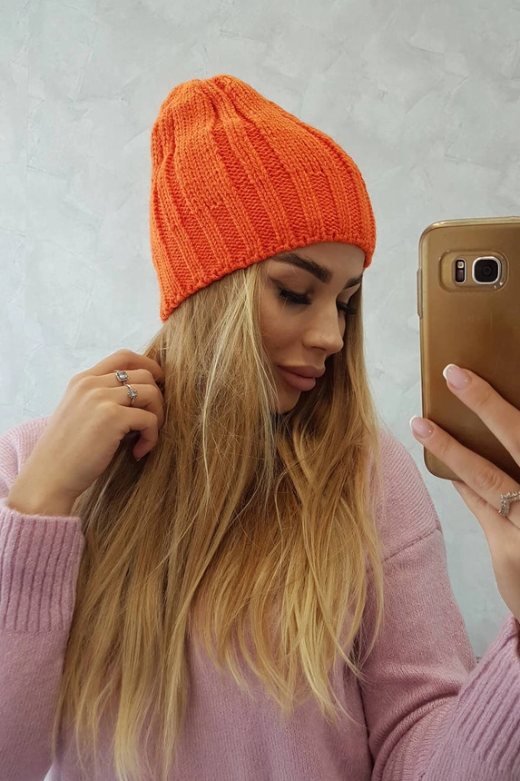 "Ida" vilnonė kepurė K320 oranžinė
