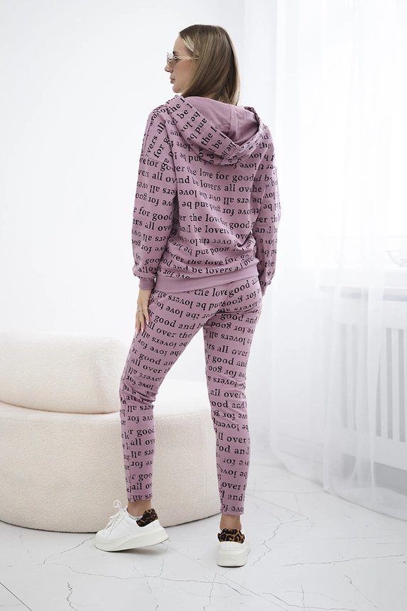 Set with print dark pink