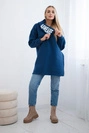 Bluza ocieplana z kapturem jeansowy