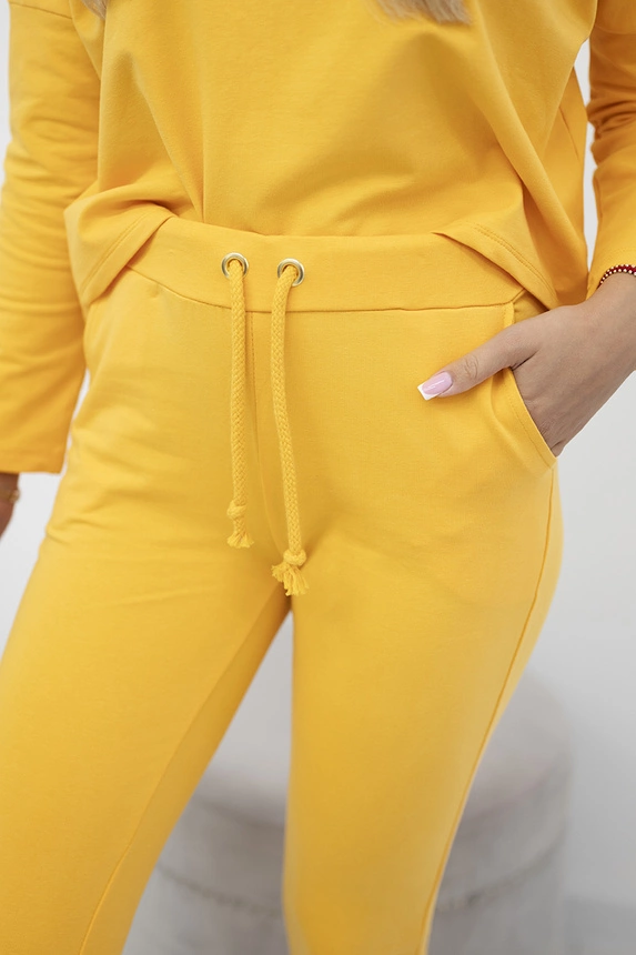 Set mit Oversize-Bluse Senf