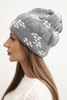 Women's winter wool hat with zirconia K453 graphite