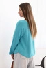 Women's viscose sweater with long sleeves and a round neckline light sea green