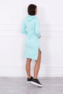 Kleid mit längerem Rücken und buntem Print mint