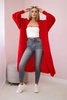Pullover lange Strickjacke rot