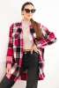 Women's checkered shirt fuchsia