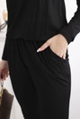 Jumpsuit aus taillierter Viskose schwarz