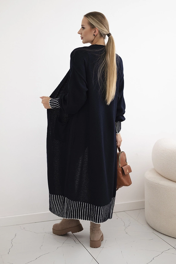 Cardigan with pockets navy blue