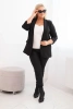 Women's Plus Size Unbuttoned Blazer with Lining XL/2XL black