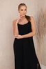 Langes trägerloses Kleid schwarz