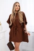 Dress batwings Oversize brown