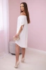 Kleid an den Ärmeln gebunden weiß