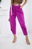 Summer Punto trousers with leg closure dark purple