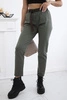 Punto trousers with belt khaki