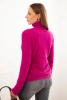 Women's alpaca sweater with a turtleneck dark purple