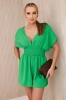 Ruffled waist jumpsuit bright green