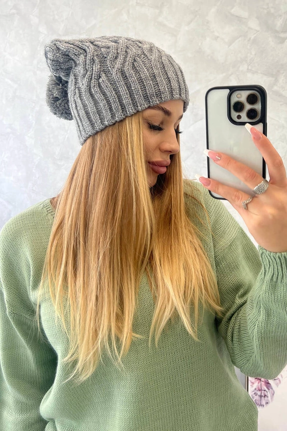 Fleecová čepice Paulina K227 tmavě šedá