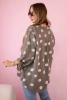Linen Women's Blouse with Floral Pattern, Long Sleeves, and Buttons fango