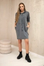 Dress with tie graphite