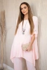 Set of blouse + pants with pendant light powder pink