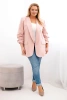 Dámska sako Plus Size elegantná tmavý pudrový ruž