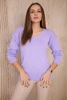 V-Ausschnitt-Pullover lila