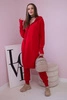 Set sweatshirt with longer side red