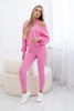 3-dílný set halenka + top + legíny světle růžová