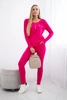 Set with a neckline with press studs fuchsia