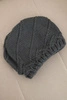 Women's winter hat with decorative weave and classic style K372 dark gray