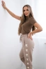 Amour Baumwollhose dunkelbeige