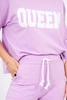 Set with Queen print purple