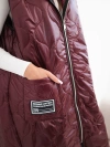 Dámska prešívaná vesta Plus Size s kapucňou zapínaná na zips tyrkysová