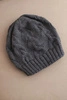 Women's winter wool hat with openwork pattern K427 graphite