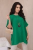 Oversized blouse with pendant green